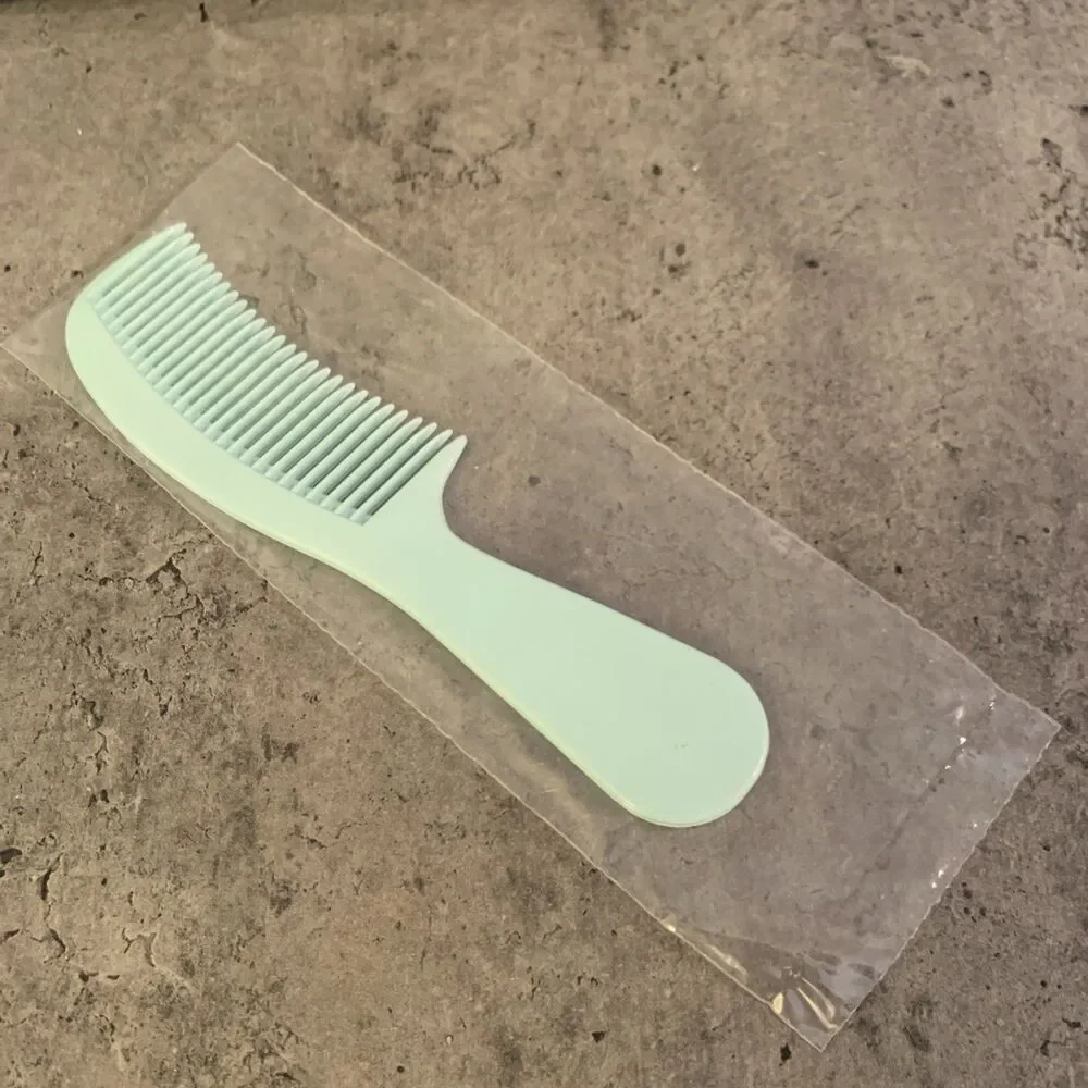 Vintage Estee Lauder Blue Green Hair Comb 6.5” Travel Curved Retro